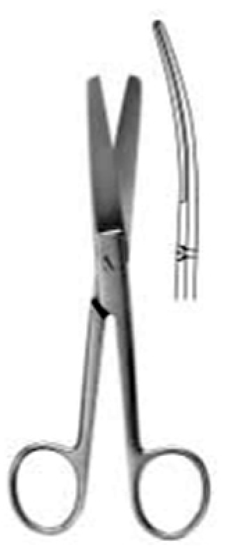 Kirurgiset sakset STANDARDI malli, käyrät
