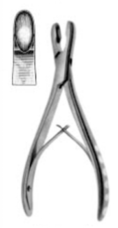 Pinza gubia recta. Modelo LUER.