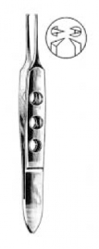 Pinza para iris.Modelo BISHOP HARMAN.1x2 dientes.8,5 cm.