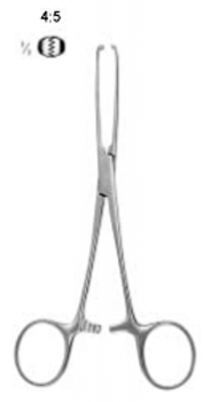 Pinza intestinal. Modelo ALLIS. 15 cm.