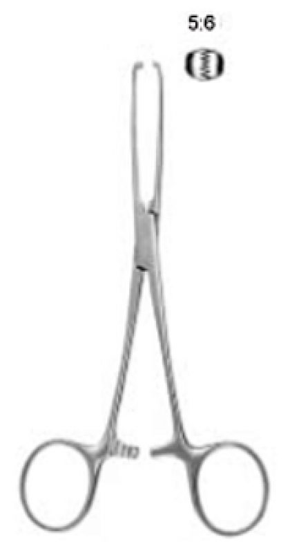 Pinza intestinal. Modelo ALLIS. 5x6 dientes.