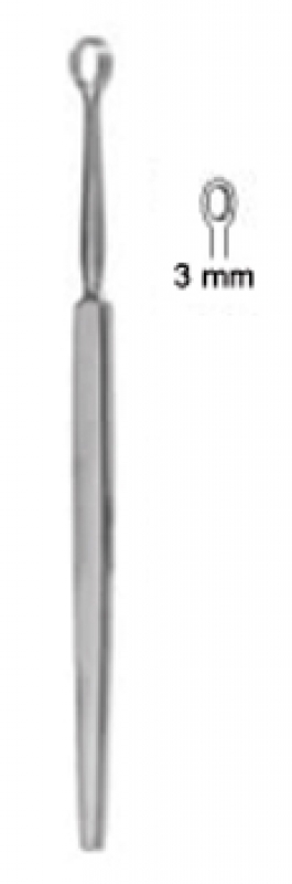 Lupus-Kürette, Modell FOX, oval, 14 cm