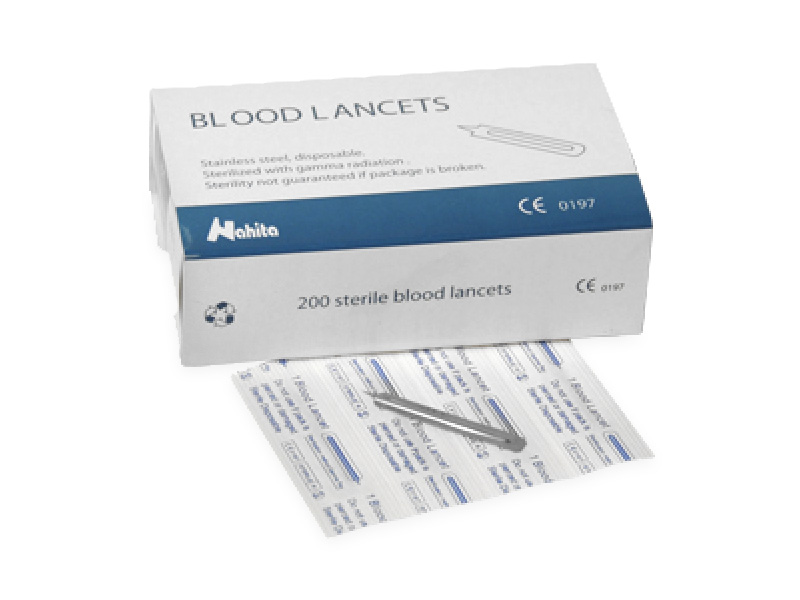 Sterile Lancets. Box of 200 Units