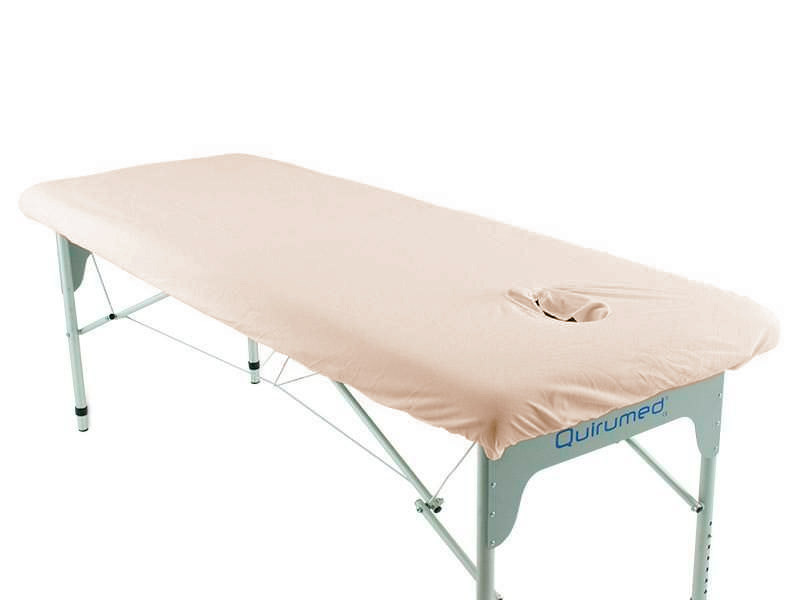 Drap en flanelle avec orifice facial de couleur Beige