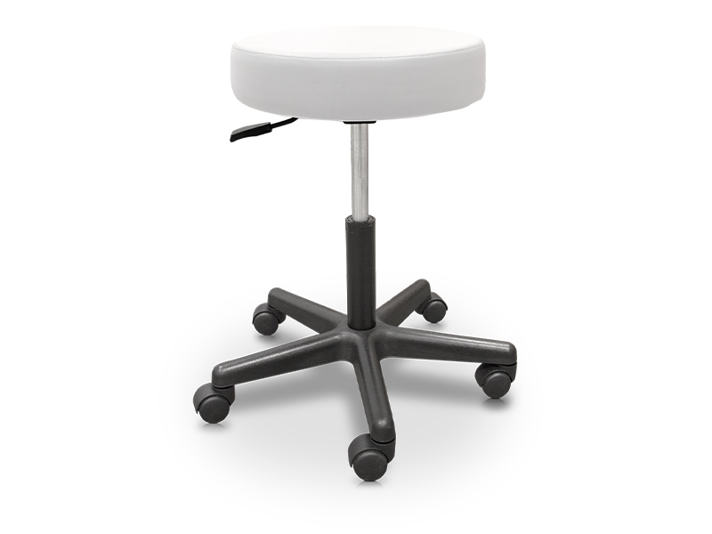 Taburet tapitat, inalt, 5 roti, cu ridicare pe gaz 