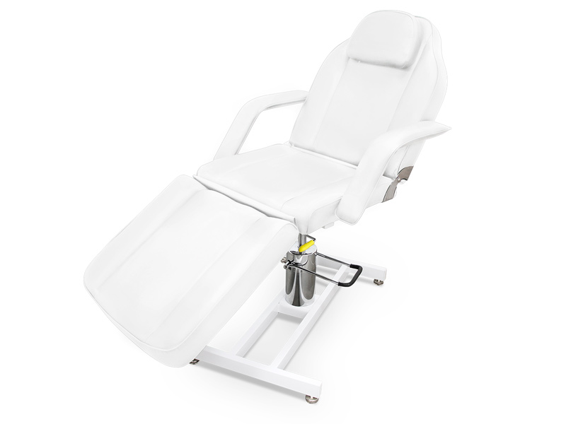 Three-section hydraulic armchair with seat elevation