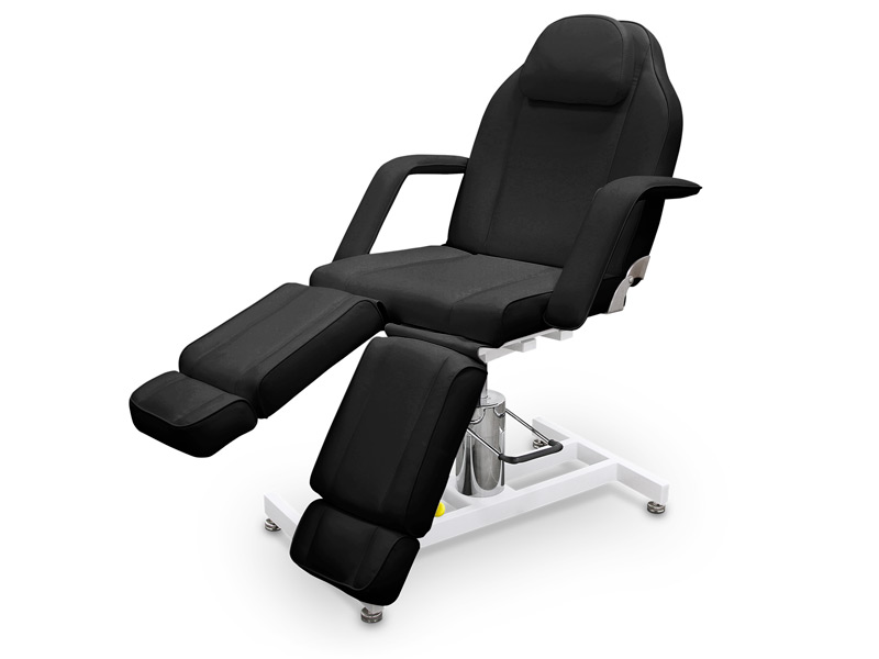 Hydraulic chair with three sections and leg