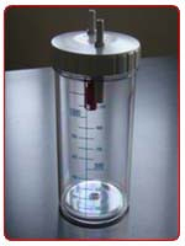 Beker met deksel voor chirurgische afzuigpomp model ASKIR NEW ASPIRET 1 L