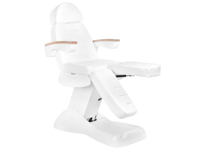 Poltrona cosmetica elettrica Lux Pedi 3 motori per salone bellezza spa bianca