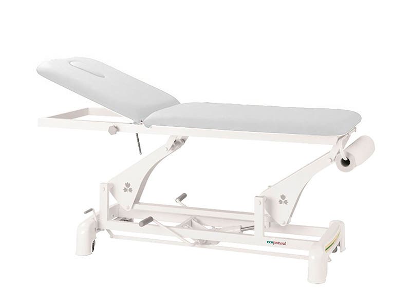 Camilla hidráulica de 2 cuerpos | Blanco | Ecopostural