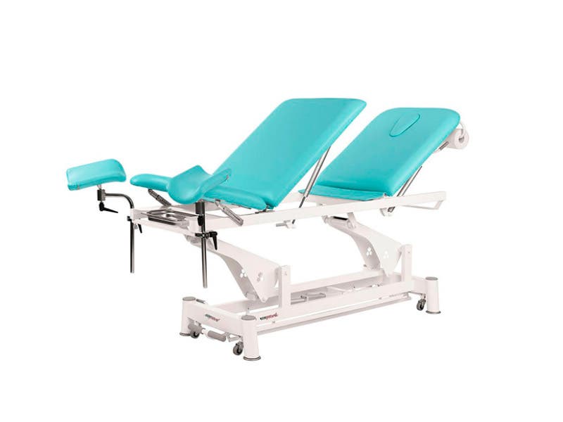 Camilla eléctrica 3 cuerpos ginecología doble respaldo y periférico | Azul | Ecopostural