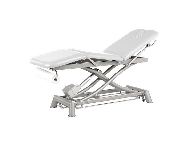 Lettino elettrico a 3sezioni con il sistema a forbice | Bianco | Ecopostural