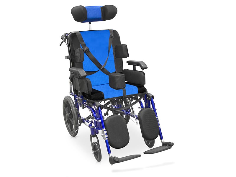 Cadeira de rodas neurológica extensível, largura do assento 46 cm