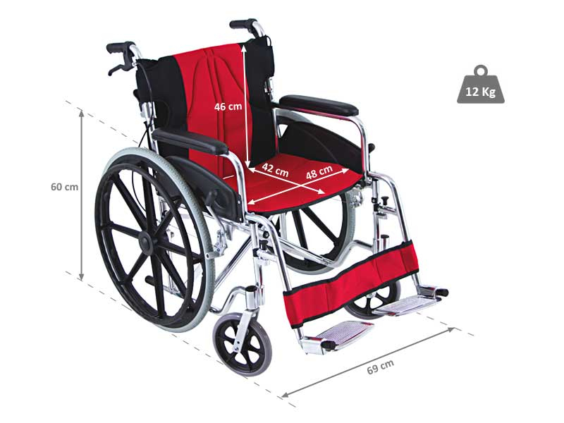 Sedia A Rotelle Pieghevole Carrozzine Per Disabili Pieghevoli