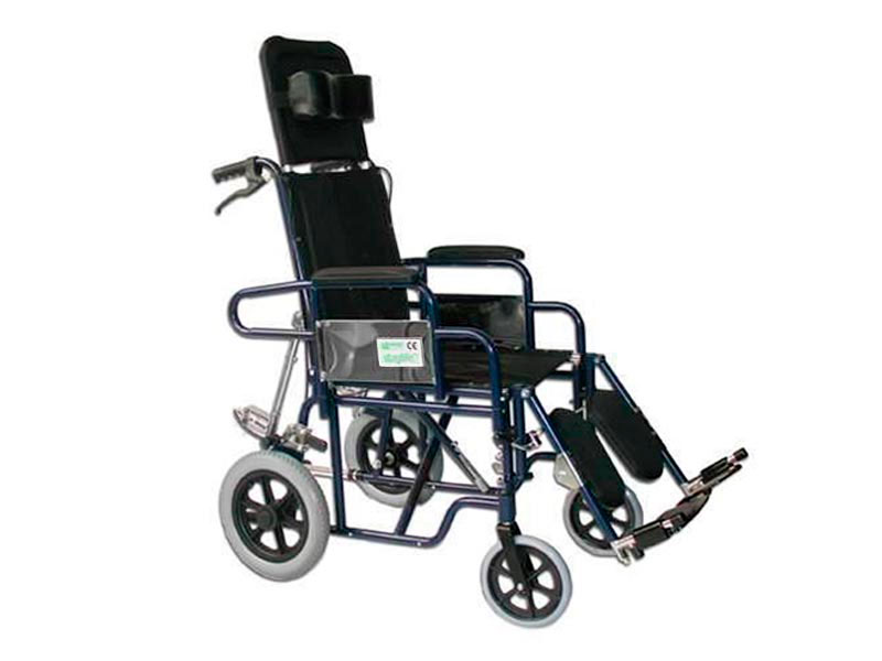 Silla de ruedas con respaldo reclinable