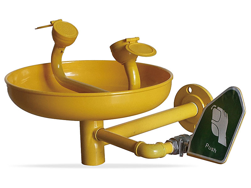 Wall mounted eyewash station galvanised steel