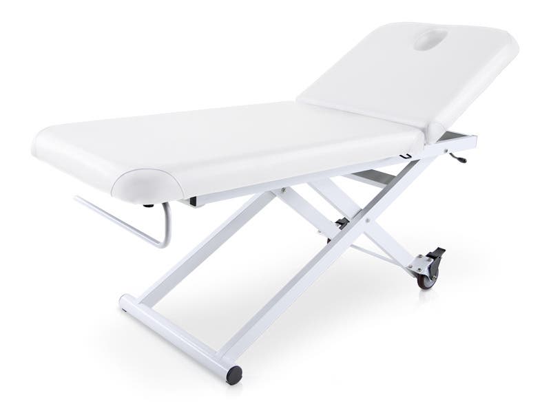 Lettino elettrico con telaio a forbice EASY STYLE | Bianco | Quirumed