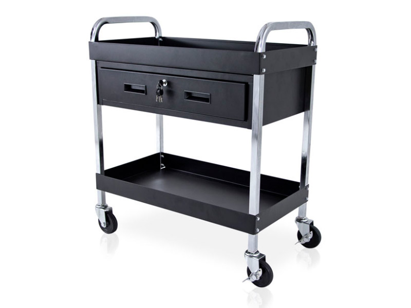 Trolley with Drawer and Tray for Tattoo and Barber Shops and Hair Salons