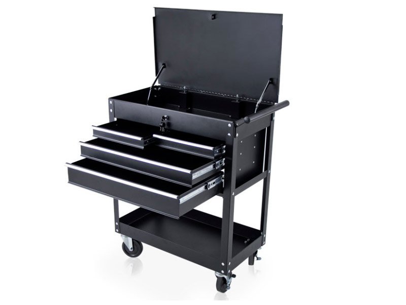 Carrello con 4 cassetti e vassoio per Studio tattoo, barbiere e parrucchiere
