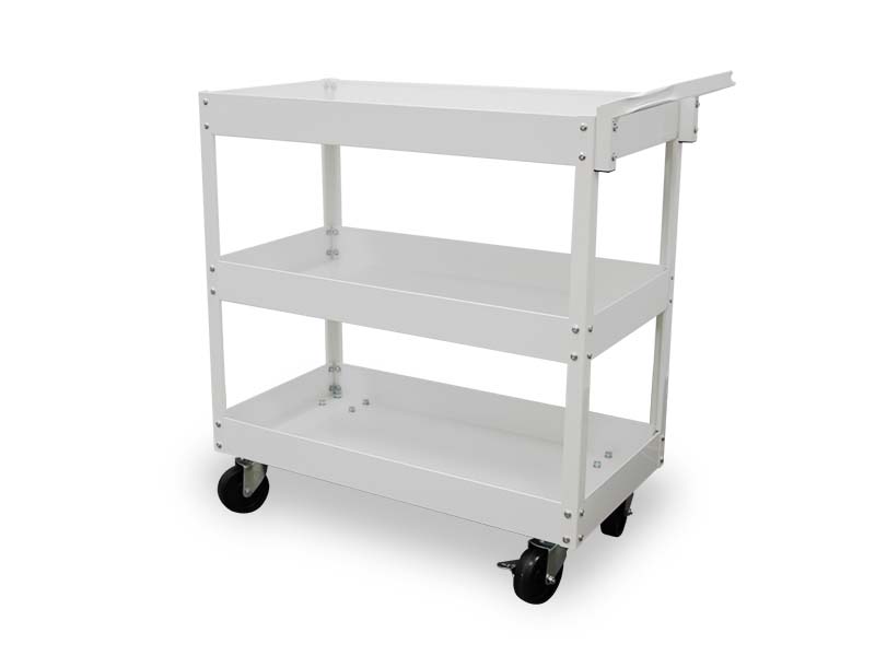 Aesthetic auxiliary trolley with 3 shelves