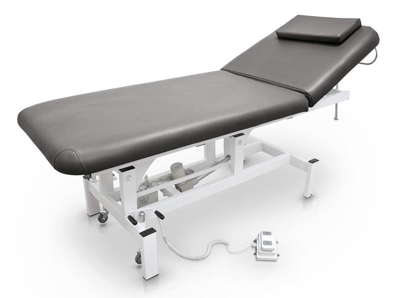 Lettino elettrico EASY PLUS a due sezioni 185 x 70 cm | Grigio | Quirumed