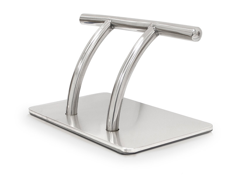 Poggiapiedi da parrucchiere e barbiere in acciaio inossidabile