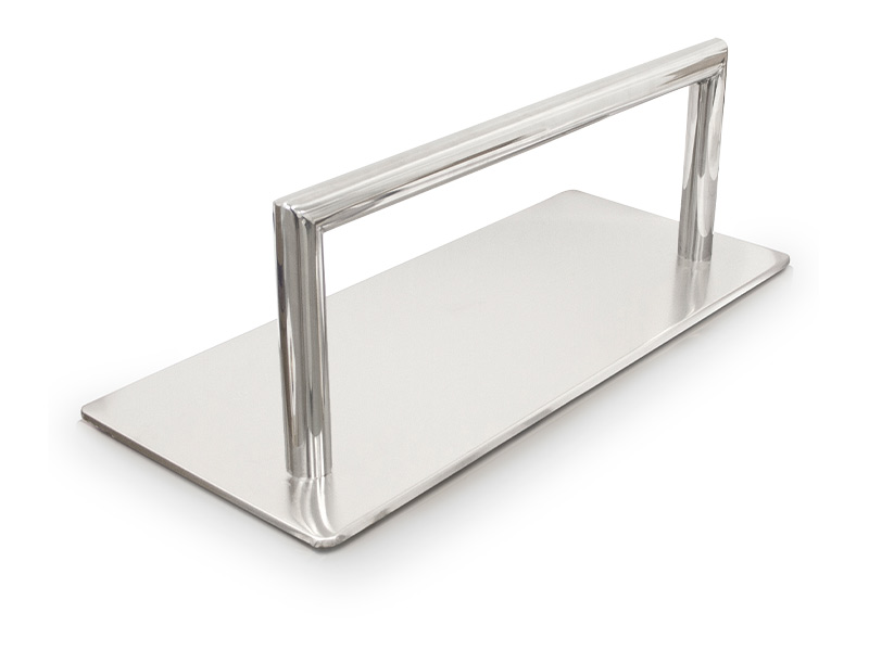 Poggiapiedi in acciaio inox per parrucchiere e barbiere