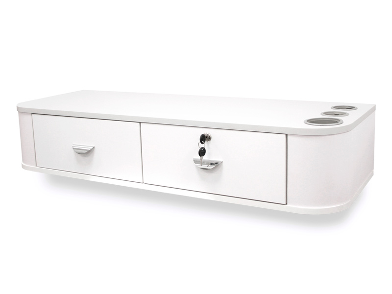 Floating wooden dressing table 107cm with 2 drawers