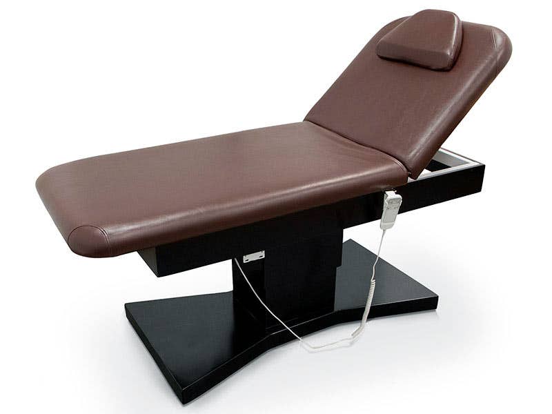 Lettino elettrico SPA a 2 corpi con base in legno | Marrone | Quirumed
