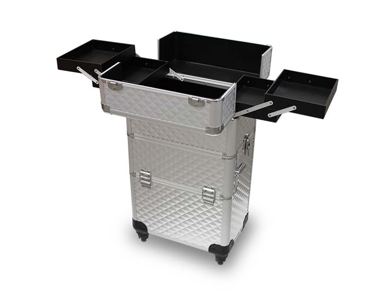 Carcasă profesională de coafură și machiaj din aluminiu