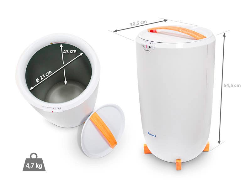 Towel warmer bucket top
