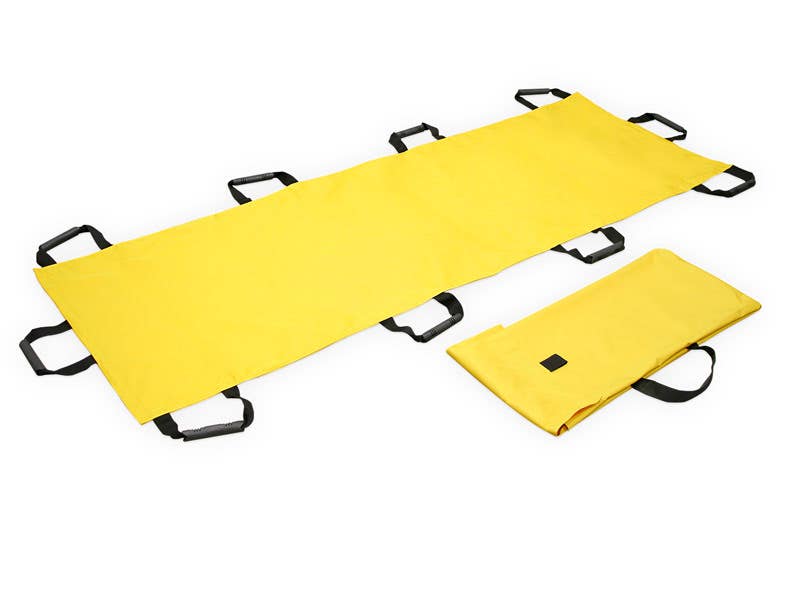 Vinyl sheet type emergency stretcher