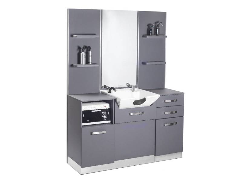 Consolle Parrucchiere con Lavabo Grigio B085 Gabbiano