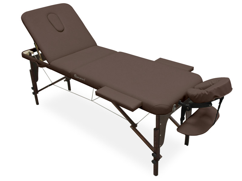 Barella spa pieghevole in legno con schienale 185x60 cm