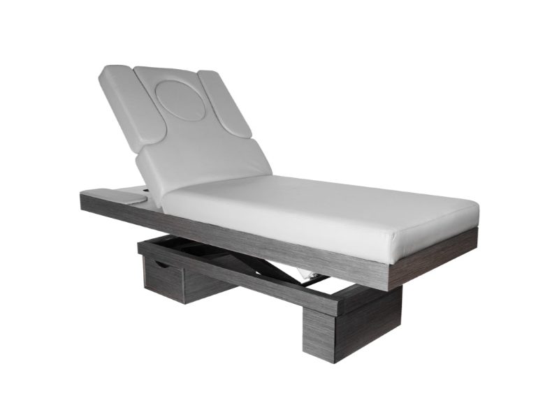 Table de spa esthétique Azzurro Wood 815B chauffante gris clair