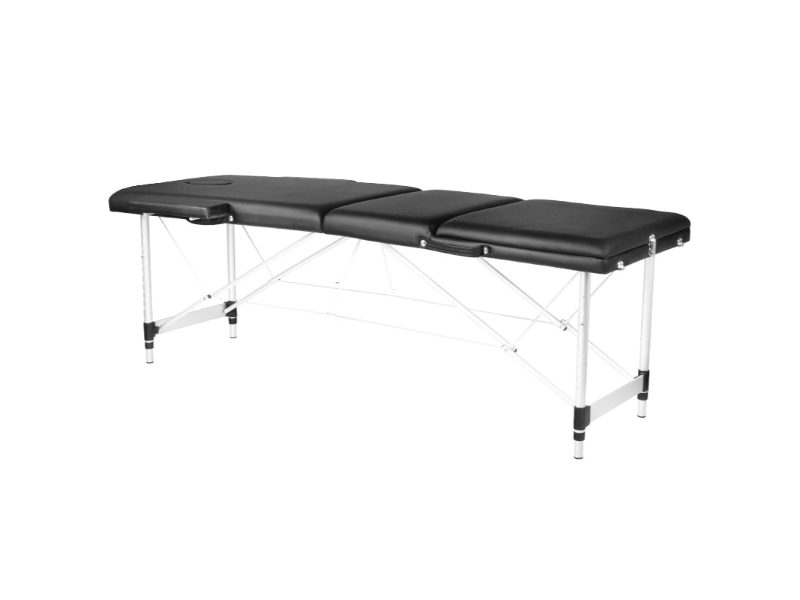 Tavolo da Massaggio Comfort 3 Sezioni Pieghevole con Struttura in Alluminio