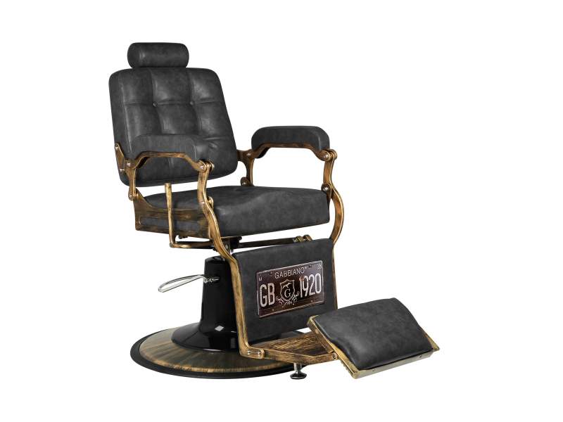 Poltrona da Barbiere Boss in Ecopelle Vintage Gabbiano