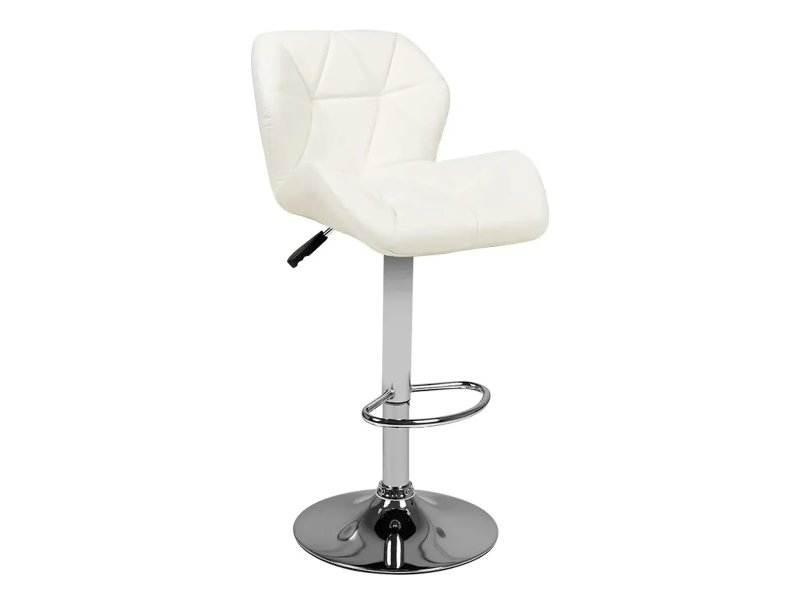 Sgabello Alto Professionale Bianco Regolabile in Altezza