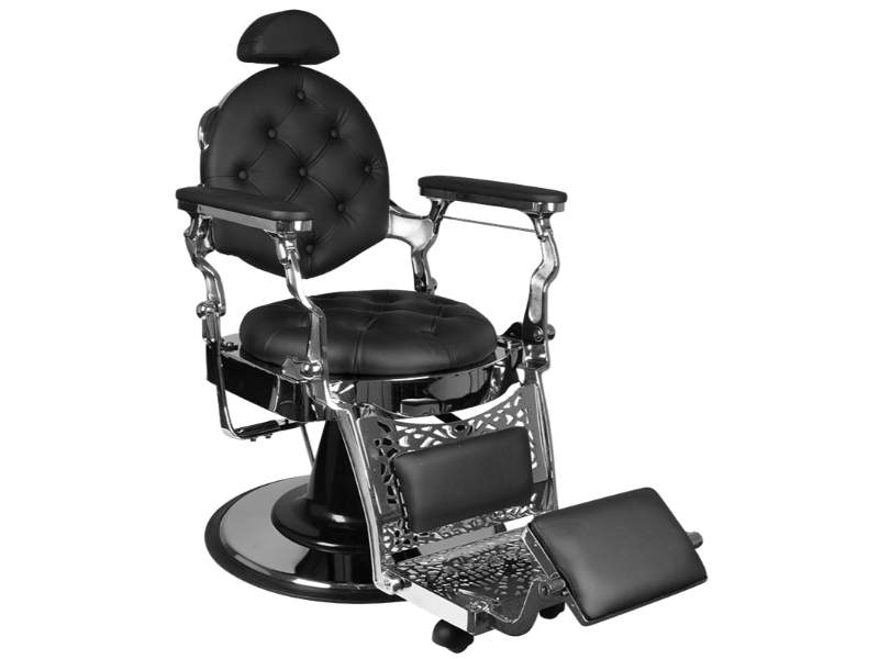 Poltrona Barbiere Giulio Chassis Nero con Regolazioni Comfort