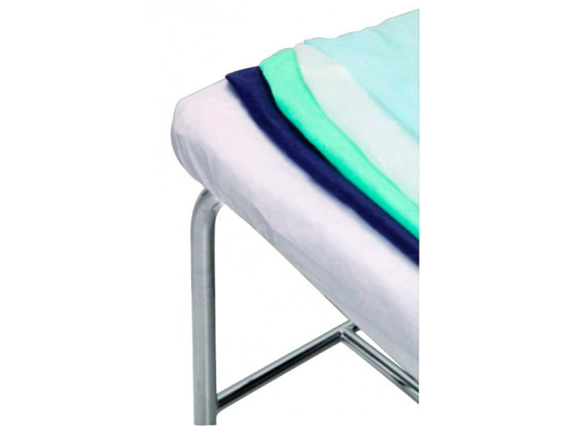 Drap non ajustable en Polypropylène 15gr  80x190 cm. Blanc,  50 unités