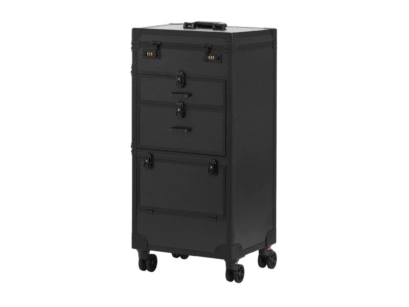 Carrello parrucchiere mobile V21 nero Gabbiano con ruote robuste