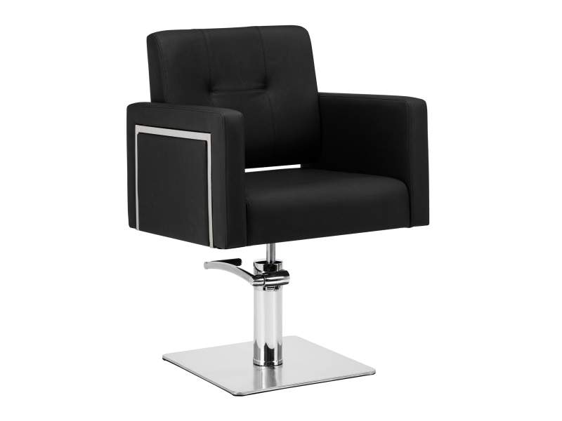 Poltrona da Parrucchiere Bergamo Nera Regolabile in Altezza Gabbiano