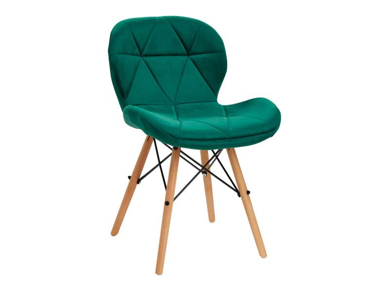 Sedia cosmetica QS-186 velluto nero 4RICO gambe legno faggio