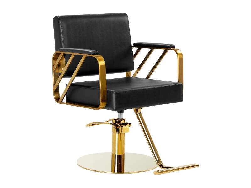 Poltrona da Parrucchiere Genua Gold Nero Gabbiano Luxury Design