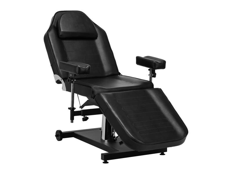Cadeira hidráulica para tatuagem Pro Ink 322F preta ergonomica