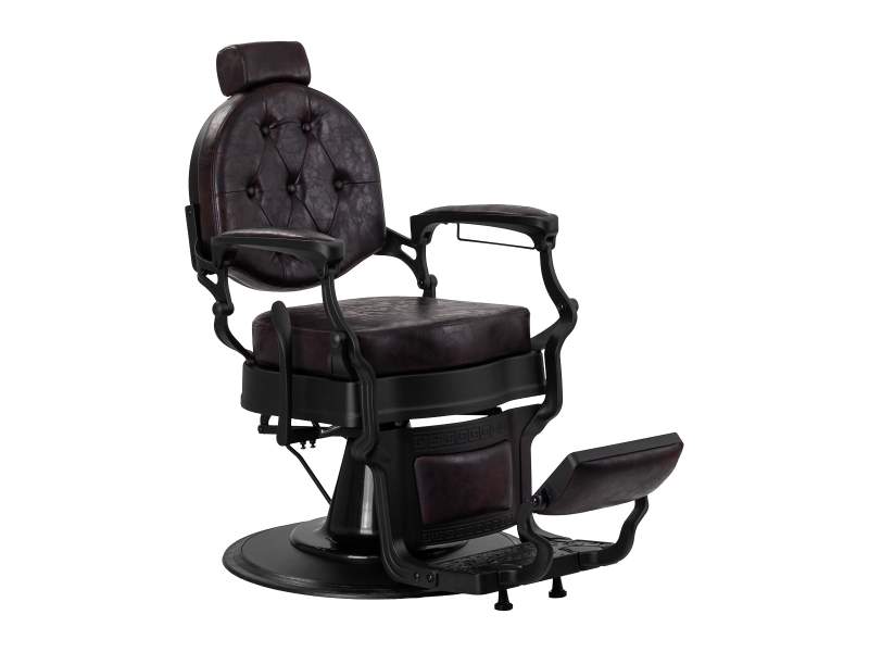 Sedia da Barbiere Gabbiano President con Sollevamento Idraulico e Poggiapiedi Regolabile