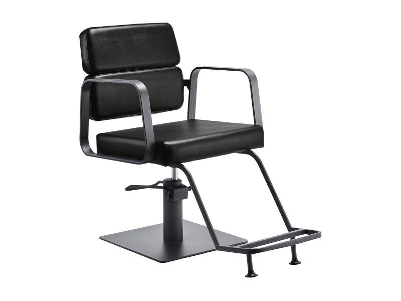 Poltrona da parrucchiere Gabbiano Porto grigio con sollevamento idraulico