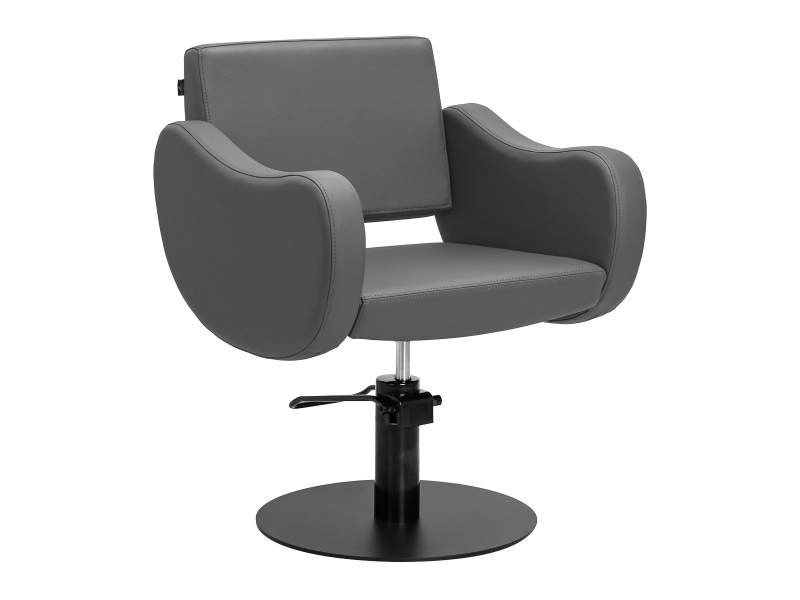 Poltrona da Parrucchiere Gabbiano Sewilla Nera con Sollevamento Idrraulico