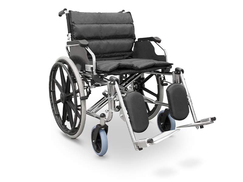 Fauteuil roulant LARGEUR SPÉCIALE 56 cm. Acier