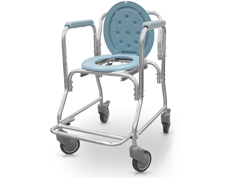 WC-tuoli, jossa on wc ja pyörät